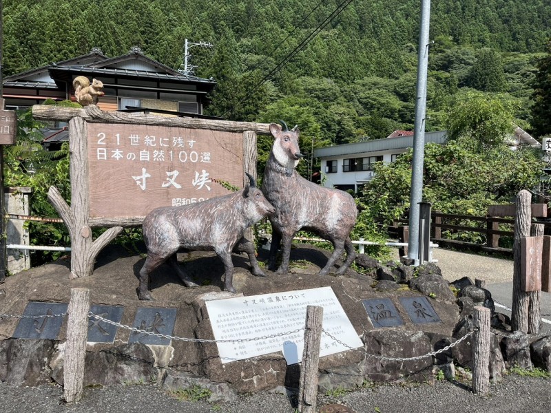 寸又峡の看板