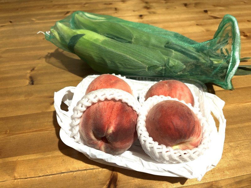 桃,とうもろこし,販売所
