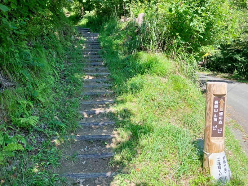長峰山の山頂への道