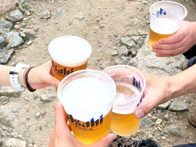 ビールで乾杯
