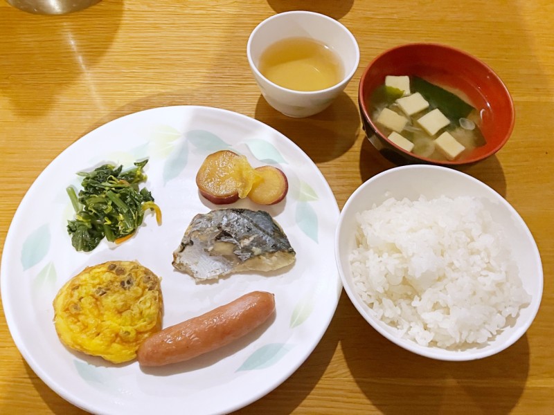 槍が岳山荘の朝食