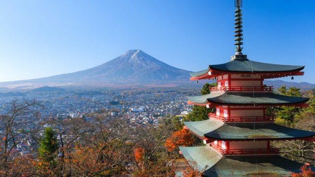 五重塔と富士山
