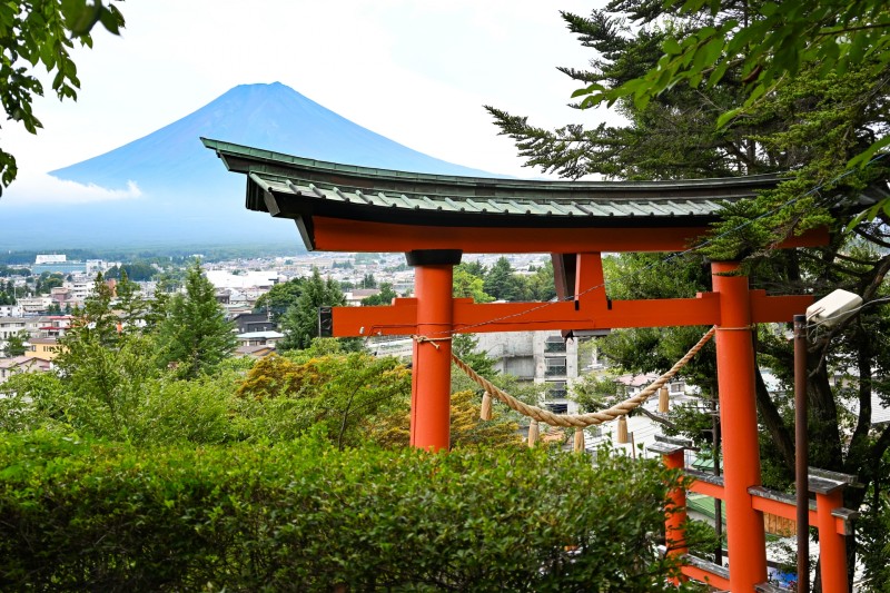 鳥居と富士山