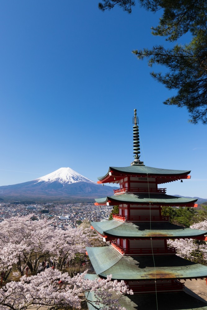 五重塔と富士山