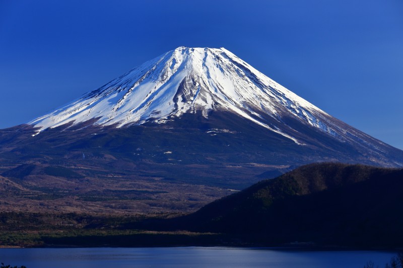 本栖湖　富士山　千円札のモデル