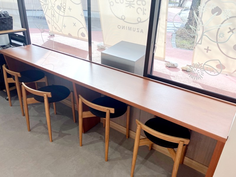 和の栗わ AZUMINOのカフェスペース