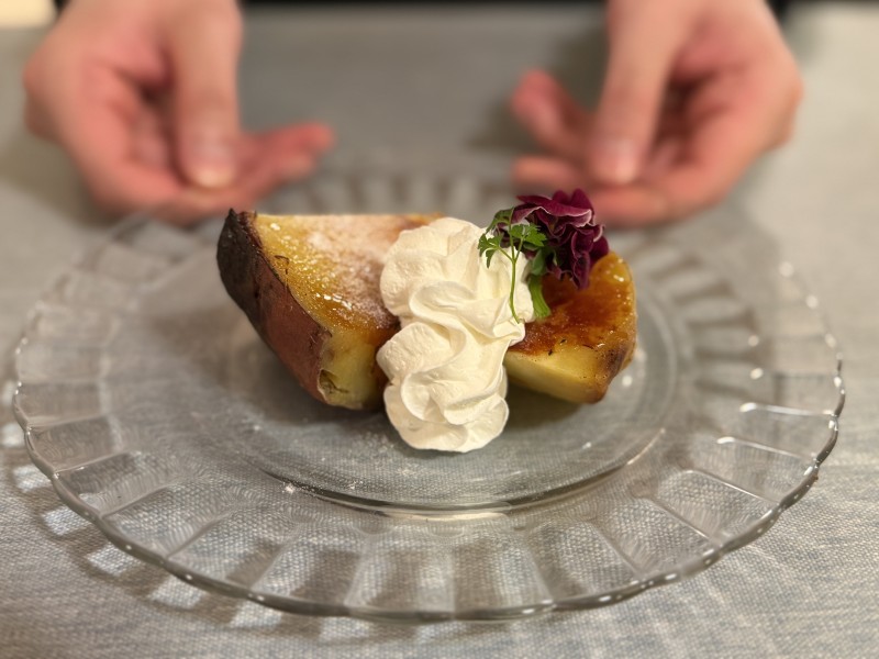 欧風食堂バンデミュールのサツマイモのブリュレ