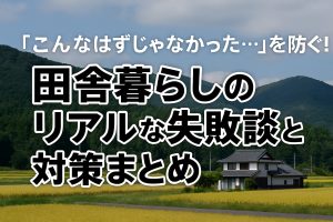 【失敗談から学ぶ】田舎暮らしの理想と現実｜移住者が語る「こんなはずじゃなかった…」を防ぐ方法